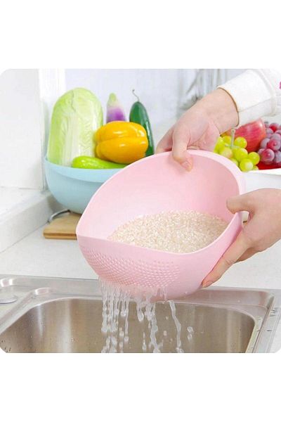 Hayveys home Oval Rice Strainer Vegetable Fruit Washing Strainer