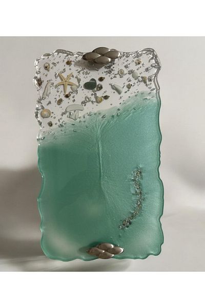 Pelince Epoxy Resin Tray - Soul of the Sea 05 - Size 20 cm X 35 cm