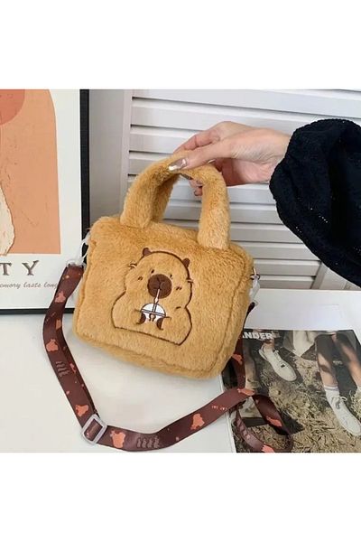 Kawai Capybara Capybara Cute Plush Strap Handbag
