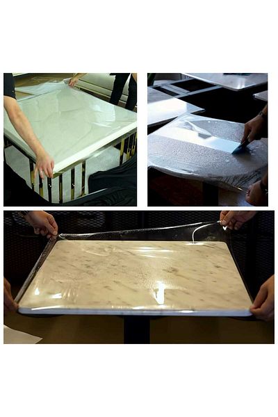 ESEMİZ Ppf-Tph Masă de cafea Acoperire pentru produse albe (200cmX152cm) Protector transparent rezistent la zgârieturi