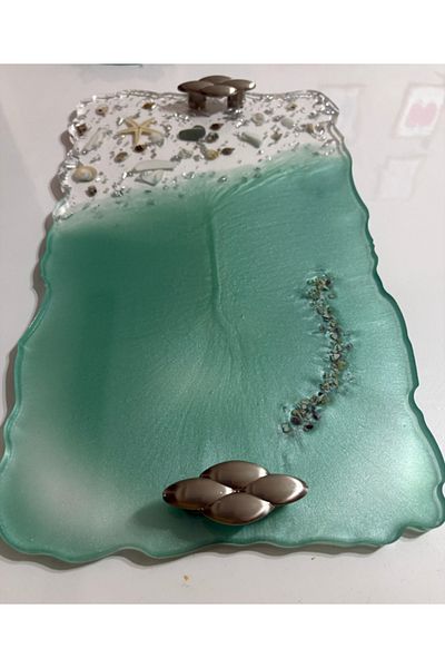 Pelince Epoxy Resin Tray - Soul of the Sea 05 - Size 20 cm X 35 cm