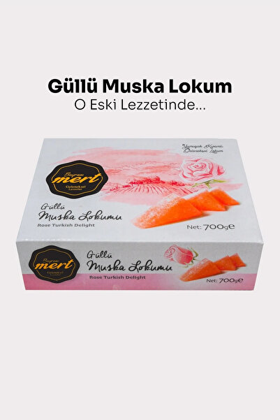 BAYRAM MERT HELVA Güllü Muska Lokum (700 GR)