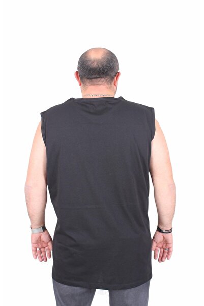 Starbattal Αμάνικο μπλουζάκι με στάμπα μεγάλου μεγέθους Beach Paradise 25151 ΜΑΥΡΟ