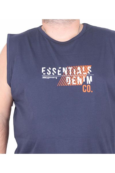 Starbattal Αμάνικο μπλουζάκι με στάμπα τζιν 25154 NAVY BLUE