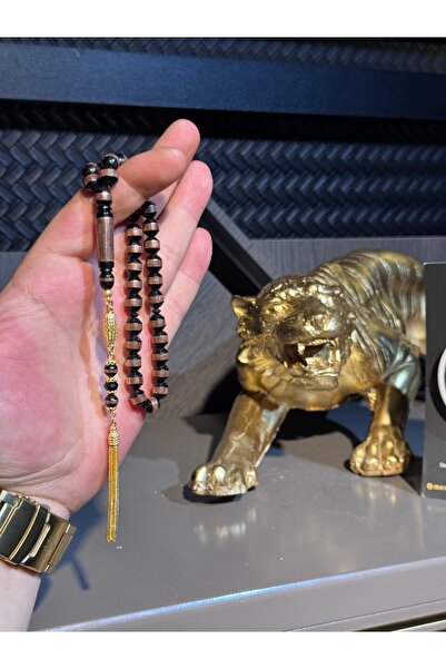 Tesbih-i Hazır Tesbihçilik Sarma Pirinç İşlemeli Kuka Tesbih Özel Tasarım 14K...