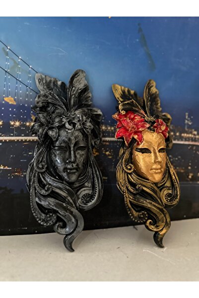 busraconcept Mască decor de perete cu design special vintage 30cm 2buc