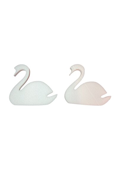 strafor parti dünyası strafor mini pasta süsleri kuğu figür 6 cm 2 adet