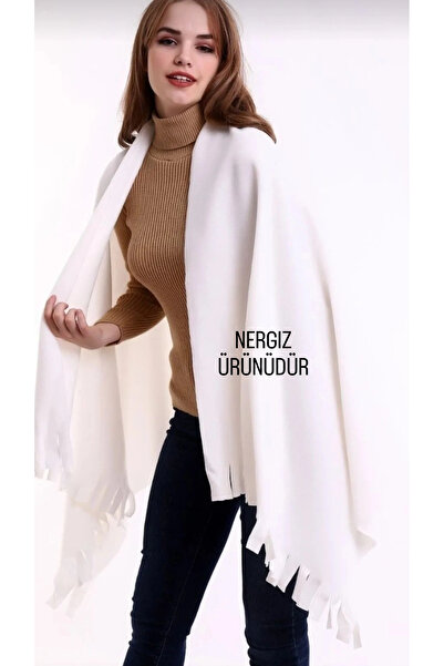 NERGIZ Ecru Fleece Scarf