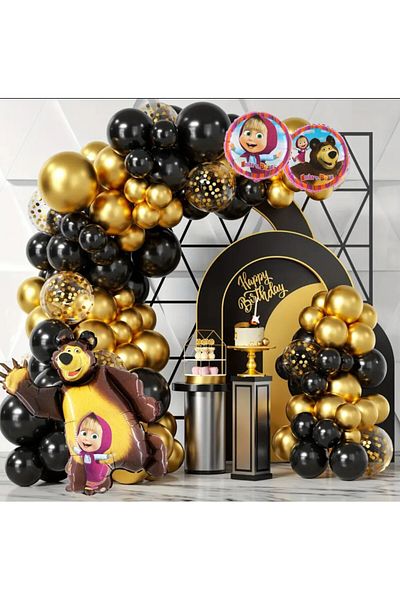 ALYA Σετ γενεθλίων PARTY Masha And The Bear Birthday Concept