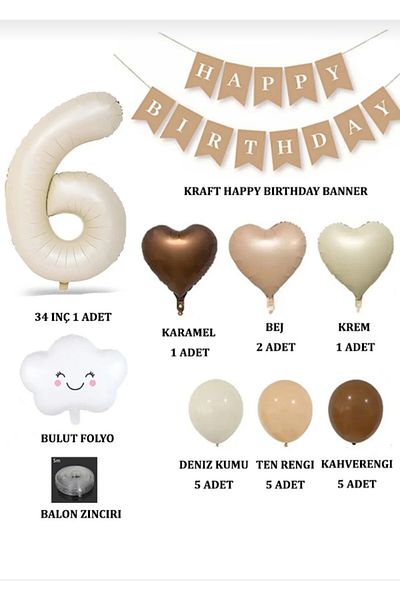 ALYA Σετ γενεθλίων PARTY Heart-Number-Cloud Foil με 3 μπαλόνια