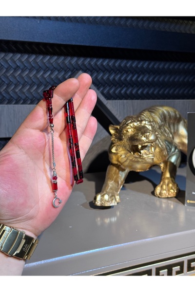 Tesbih-i Hazır Tesbihçilik Bilekboy Diyarbakır Kesme Tesbih Ateş Kehribar 925...