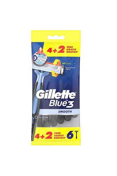 Gillette SHAVER BLUE3 4+2PCS SMOOTH