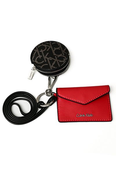 Calvin Klein Keychain with Tin4 Cc Holder and Gift Box Set