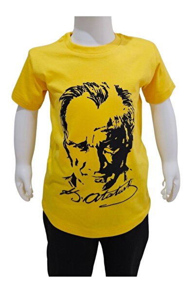 Kostüm Sarayı Κίτρινο μπλουζάκι με στάμπα Ataturk