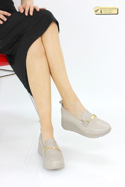Mammamia Women's Genuine Leather Orthopedic Wedge Heel Casual Shoes M26Ya7266