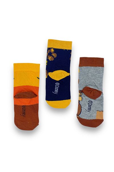 Disney Lion King Licensed Boy's 3 Pairs Socket Socks 21580