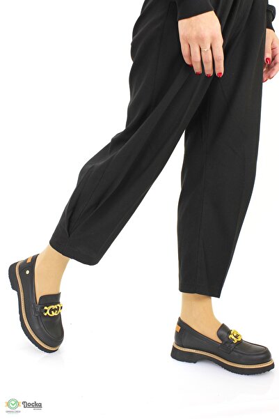 Mammamia Kadın Hakiki Deri Bağcıksız Loafer Ortopedik Ayakkabı M26YA3685