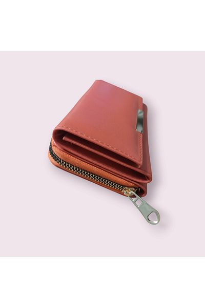 Home Slatted Orange Women's Large Size Wallet