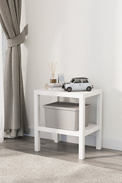 Hesaplı Kasa 2 Katlı Dikey Raf, Plastik Sehpa, Balkon Rafı, Saksılık, Banyo M...