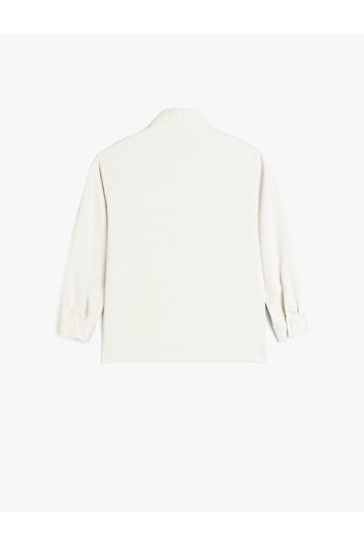 Koton Βασικό πουκάμισο με μακρυμάνικο βισκόζη με μονή τσέπη