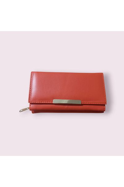 Home Slatted Orange Women's Large Size Wallet