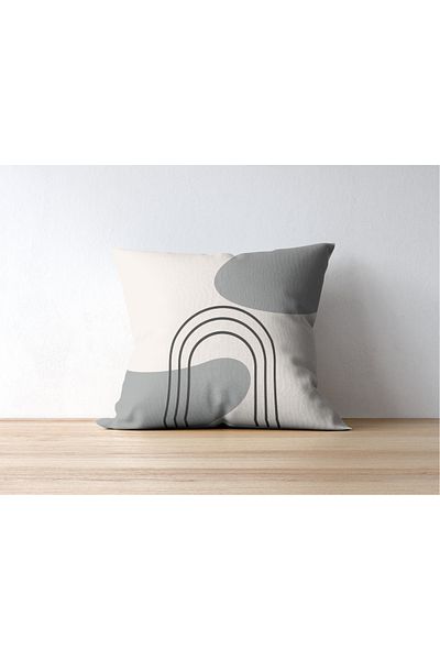 MODA 4-Piece Leaf Patterned Modern Throw Pillow Cover - Pillow Case Digital Printing 43X43 cm