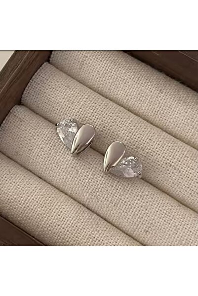 BY DİLEK ÇETİN ACCESSORY Çelik kalp figürlü kıkırdak helix tragus piercing(1a...