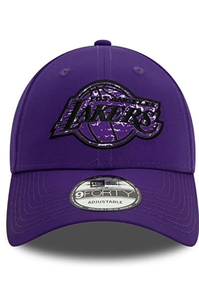 NEW ERA New York Yankees Los Angeles Lakers mor unisex şapka.