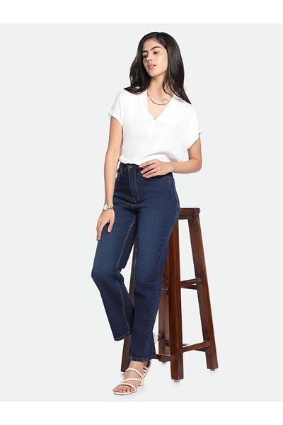 Dennis Lingo By Styli Straight Fit High-Rise Light Fade Stretchable Jeans