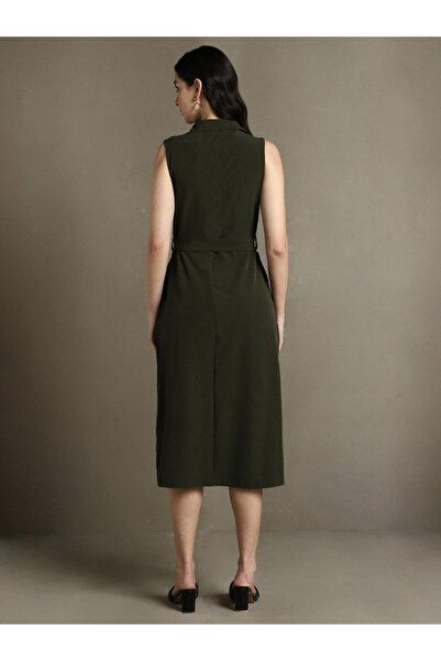 Dennis Lingo By Styli Casual Shirt Collar Sleeveless Dress