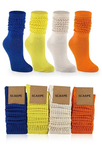 Scarpe Butik 4 Pack Women's Seasonal Socks Yoga Fitness Plates Sports and Aerobics Boot Socks Stylish Socks