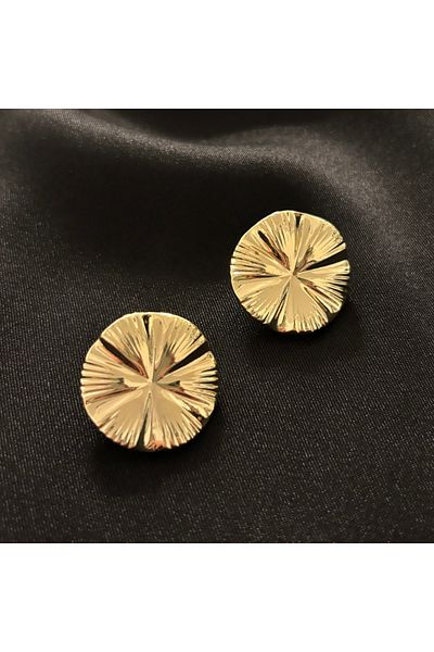 Zeyn Xuping Flower Gold Steel Earrings