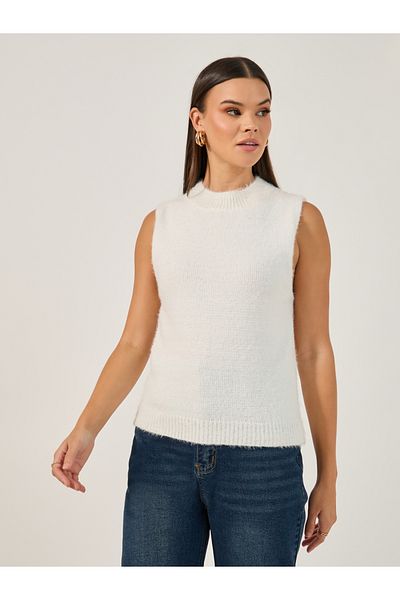 Styli Soft Textured Sleeveless Knit Top