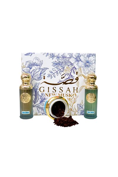 GISSAH طقم قصه نيو مسك 100مل لكل عطر وهديه بخور