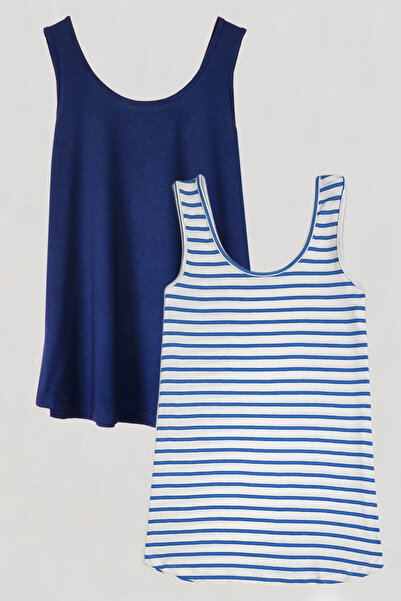 EFFE 2 Pieces A-Line Cotton Thick Strap Athlete T-Shirt