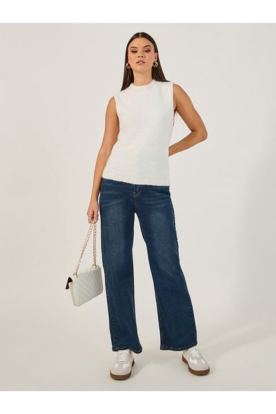 Styli Soft Textured Sleeveless Knit Top