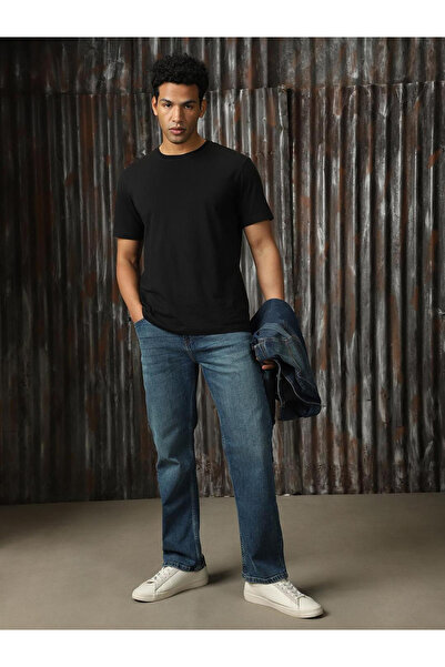 High Star By Styli بنطال جينز باهت بقصة عادية وخصر متوسط