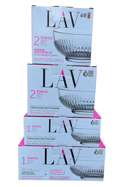 LAV Tokyo Bowl Set 6 Pieces Large Medium Small