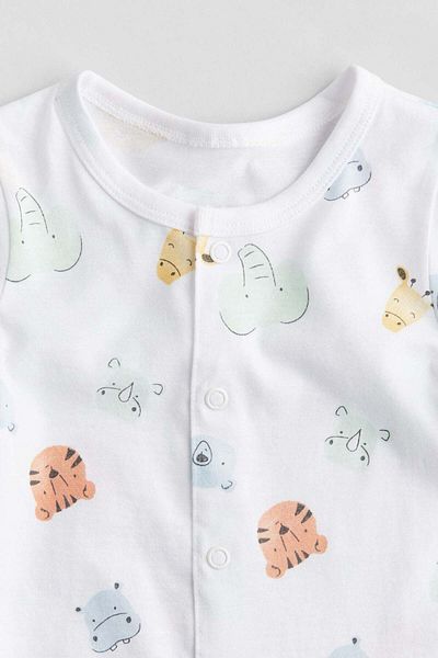 H&M Patterned all-in-one pyjamas