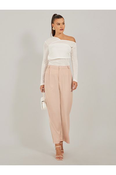 Styli One Shoulder Long Sleeve Knit Top