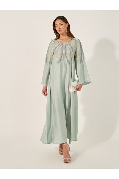 Styli Embroidered Long Sleeves Jalabiya