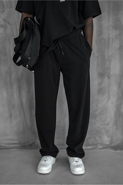 ablukaonline Men's Regular Fit Elastic Waist Comfortable Tracksuit Black