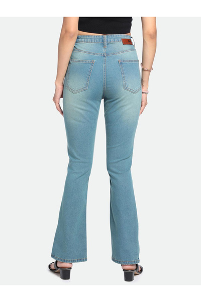 Dennis Lingo By Styli Blue Mid Wash Bootcut Jeans