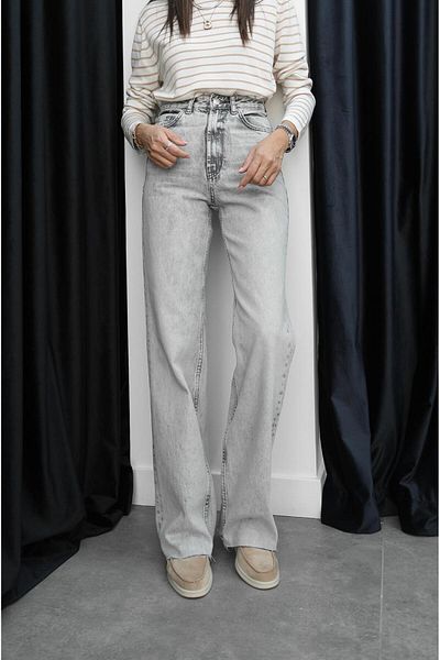 Havoş Ανοιχτό γκρι Washed Straight Jean