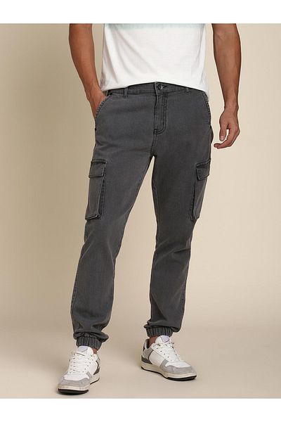 Dennis Lingo By Styli Light Wash Cargo Jogger Jeans