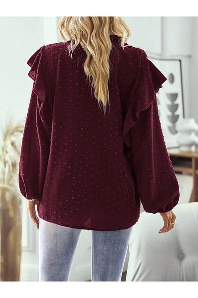 Diva By Styli Long Sleeve Details V Neck Top