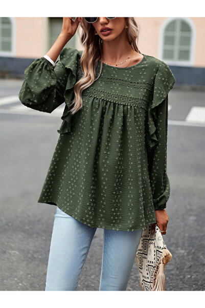 Diva By Styli Round Neck Long Sleeve Top