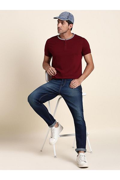 Dennis Lingo By Styli Mid Wash Slim Fit Jeans