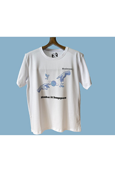 Regular Bisiklet Yaka Baskılı  T-Shirt