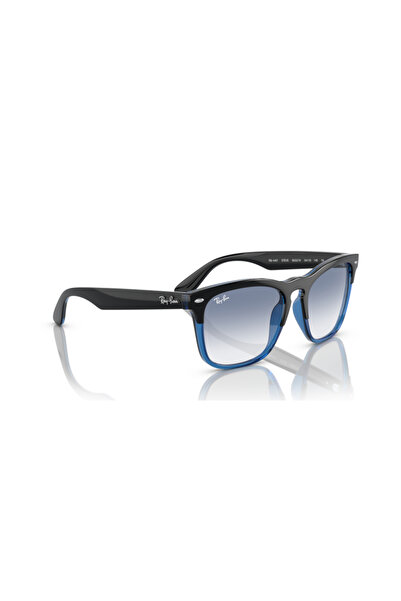 Ray-Ban Ray Ban Unisex Square Steve Sunglasses- Rb 4487 - Lense Size:54mm - Black On Transparent Blue